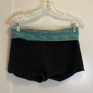 Aerie slim gym short Large, fold over multi-colored waist. Short and runs small